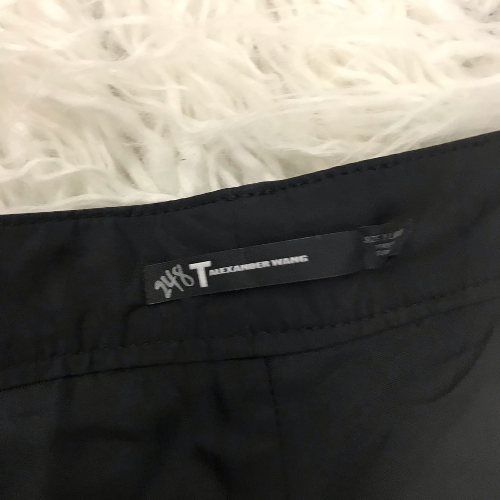 T By Alexander Wang Contrast Paneled Leather Pants - Picture 4 of 8